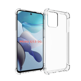 TRANSPARENTNÝ Silikónový obal pre Motorola Moto G53 5G - priesvitný