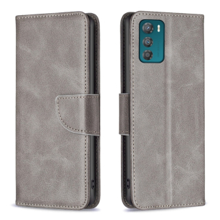 LAMBSKIN Knižkové puzdro pre Motorola Moto G42 - sivé