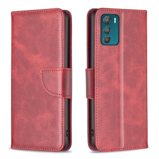 LAMBSKIN Knižkové puzdro pre Motorola Moto G42 - červené