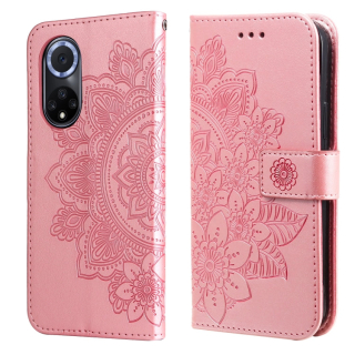 FLOWER Knižkové puzdro pre Huawei Nova 9 - ružové