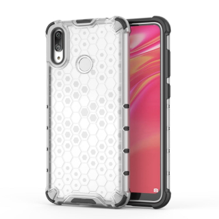 HONEYCOMB Tvrdený kryt pre Huawei Y7 2019 / Y7 Prime 2019 - biely