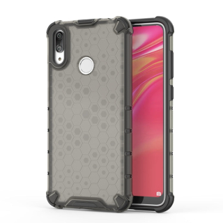 HONEYCOMB Tvrdený kryt pre Huawei Y7 2019 / Y7 Prime 2019 - sivý