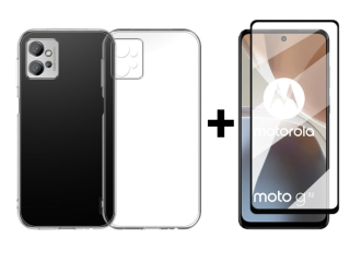 SKLO + KRYT 2v1 pre Motorola Moto G32 - Silikónový Zadný 2.00 mm priesvitný