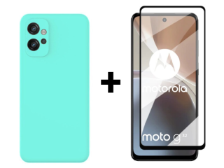 SKLO + KRYT 2v1 pre Motorola Moto G32 - Silikónový Zadný kryt MATT mentolový