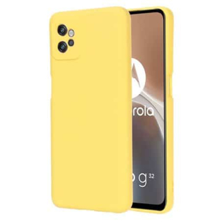MATT Silikónový Zadný kryt pre Motorola Moto G32 - žltý