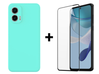 SKLO + KRYT 2v1 pre Motorola Moto G53 5G - Silikónový Zadný kryt MATT mentolový