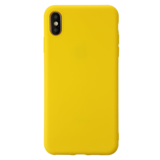 MATT Silikónový obal pre Apple iPhone X / XS - žltý