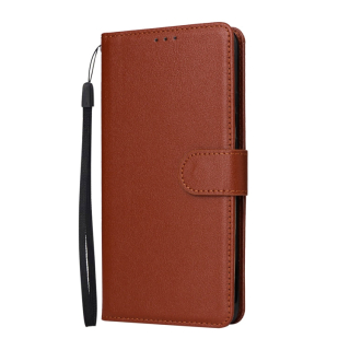 SOLID Knižkové puzdro pre Xiaomi Redmi 10C - hnedé