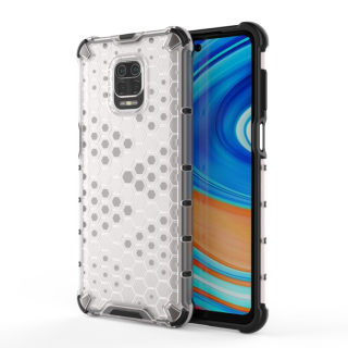 HONEYCOMB Tvrdený kryt pre Xiaomi Redmi Note 9S / Note 9 Pro - biely