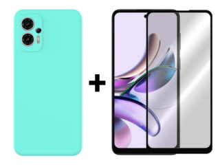 SKLO + KRYT 2v1 pre Motorola Moto G23 / Moto G13 - Silikónový Zadný kryt MATT mentolový