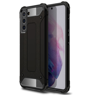 HYBRID ARMOR Tvrdený kryt na Samsung Galaxy S21 FE - čierny