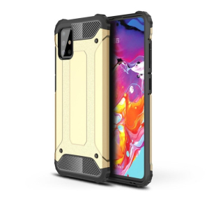 HYBRID ARMOR Tvrdený kryt na Samsung Galaxy A51 - zlatý