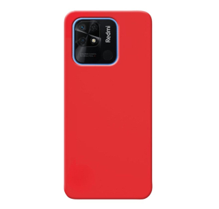 MATT Silikónový Zadný kryt pre Xiaomi Redmi 10C - červený