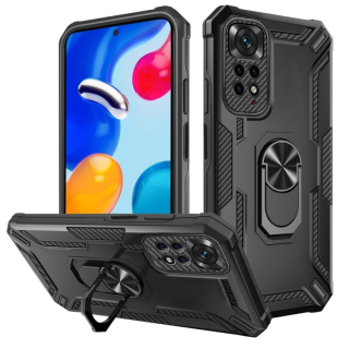 WARSHIP Tvrdený Zadný kryt pre Xiaomi Redmi Note 11 Pro / Note 11 Pro 5G - čierny
