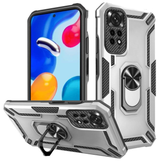 WARSHIP Tvrdený Zadný kryt pre Xiaomi Redmi Note 11 Pro / Note 11 Pro 5G - sivý