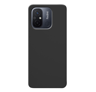 MATT Silikónový Zadný kryt pre Xiaomi Redmi 12C - čierny