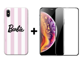 9D SKLO + KRYT 2v1 pre Apple iPhone X , XS - Barbie 009