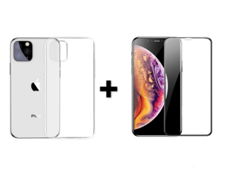 9D SKLO + KRYT 2v1 pre Apple iPhone 11 Pro Max priesvitné