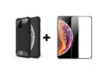 9D SKLO + KRYT 2v1 pre Apple iPhone 11 Pro Max Armor čierne