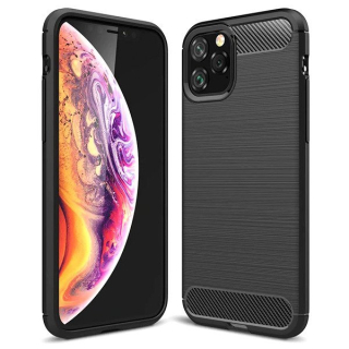 Pevné silikónové puzdro na Apple iPhone 11 Pro Carbon čierne