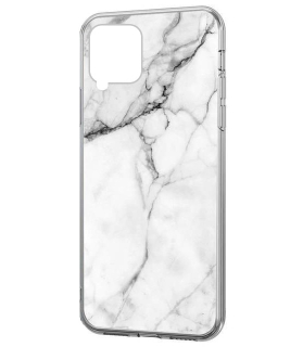 Silikonové púzdro na Samsung Galaxy A42 5G marble biele
