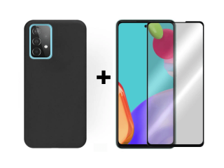 9D SKLO + PÚZDRO 2v1 pre Samsung Galaxy A52 / A52 5G / A52s čierne