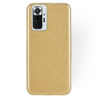 Silikonové púzdro pre Xiaomi Redmi Note 10 Pro Glitter zlaté