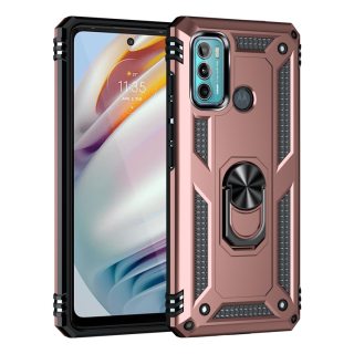 Tvrdený kryt pre Motorola Moto G60 - Armor ring ružový