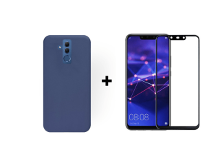 9D SKLO + PÚZDRO 2v1 pre HUAWEI Mate 20 Lite modré