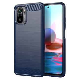 Silikonové púzdro pre Xiaomi Redmi Note 10 / 10s - Carbon modré