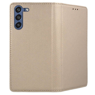 Knižkové puzdro Smart Magnet pre Samsung Galaxy S21 FE 5G - zlaté