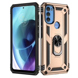 Tvrdený kryt pre Motorola Moto G71 5G - Ring Armor zlatý
