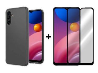 9D SKLO + PÚZDRO 2v1 pre Samsung Galaxy A13 5G / A04s - priesvitné