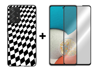 9D SKLO + PÚZDRO 2v1 pre Samsung Galaxy A53 5G - Pattern 006