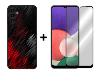 9D SKLO + PÚZDRO 2v1 pre Samsung Galaxy A13 5G / A04s - Pattern 001