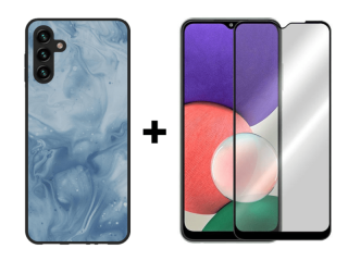 9D SKLO + PÚZDRO 2v1 pre Samsung Galaxy A13 5G / A04s - Pattern 002