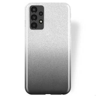 Silikónový kryt pre Samsung Galaxy A13 4G - Glitter strieborno čierne