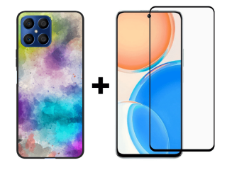 9D SKLO + KRYT 2v1 pre Honor X8 - Pattern 008