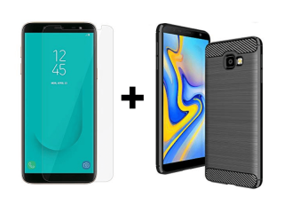 SKLO + PÚZDRO 2v1 pre SAMSUNG GALAXY J4 Plus 2018 full carbon