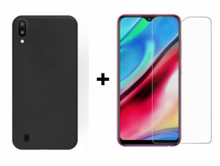 SKLO + PÚZDRO 2v1 pre Samsung Galaxy M10 Čierne