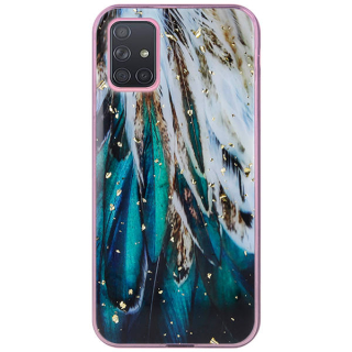 Silikónový kryt na Samsung Galaxy A71 - Glam feathers