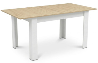 Rozkladací stôl NP 120-160x80 Sonoma – biele nohy