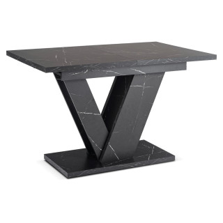 Rozkladací stôl CLARK – 120–160 cm, čierny mramor