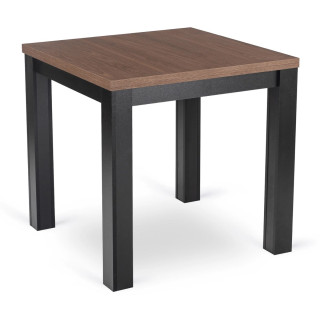 Rozkladací stôl MAX – 80–160 cm, orech nicea, čierna podnož