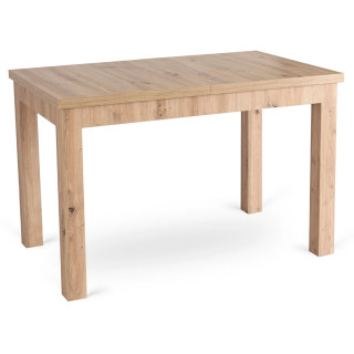 Rozkladací stôl SKUBI – 120–160 cm, dub artisan