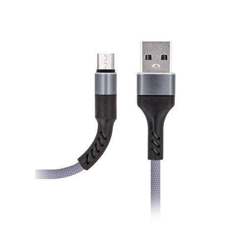 Kábel Maxlife MXUC-01 Micro USB Fast Charge 2A sivý
