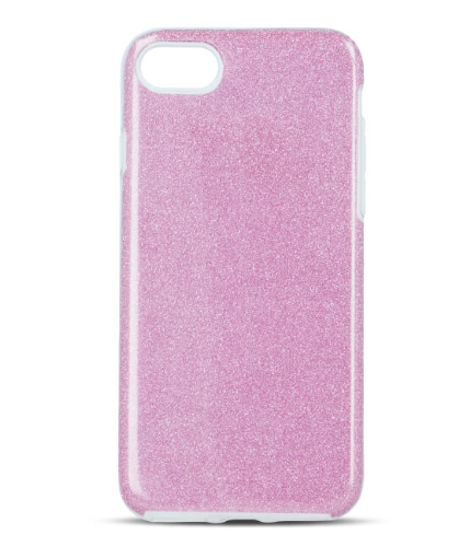 Silikonový Glitter obal pre Apple iPhone 7, 8, SE2 ružový