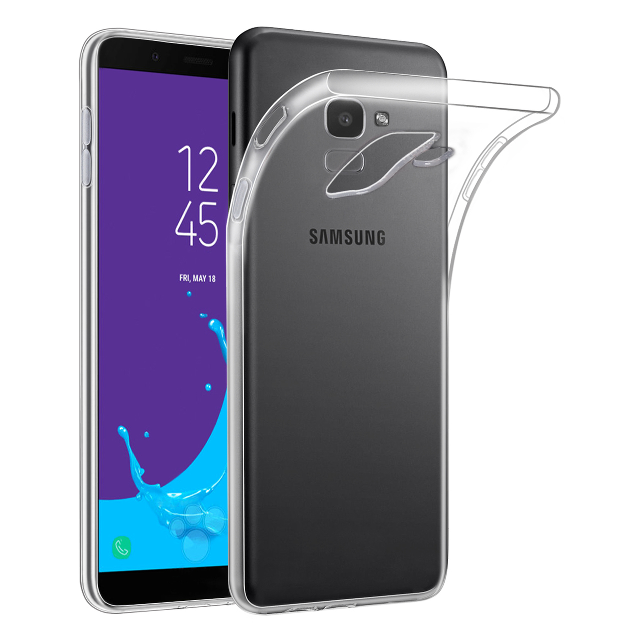 Silikonový kryt (obal) pre Samsung Galaxy J6 (2018) Priesvitný