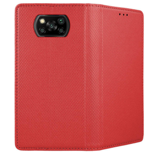 Knížkové puzdro Smart Magnet na Xiaomi Poco X3 NFC / X3 Pro - červené