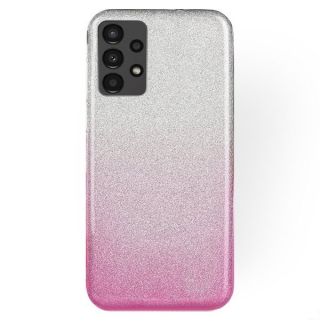 Silikónový kryt na Samsung Galaxy A13 4G - Glitter ružovo strieborné